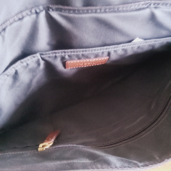 Fossil Black Leather Briefcase/Laptop bag/Work bag. Unisex. - Picture 10 of 11